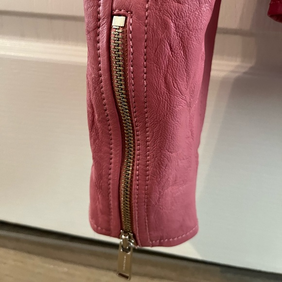 MICHAEL KORS Crinkled Leather Moto Jacket - Picture 8 of 8